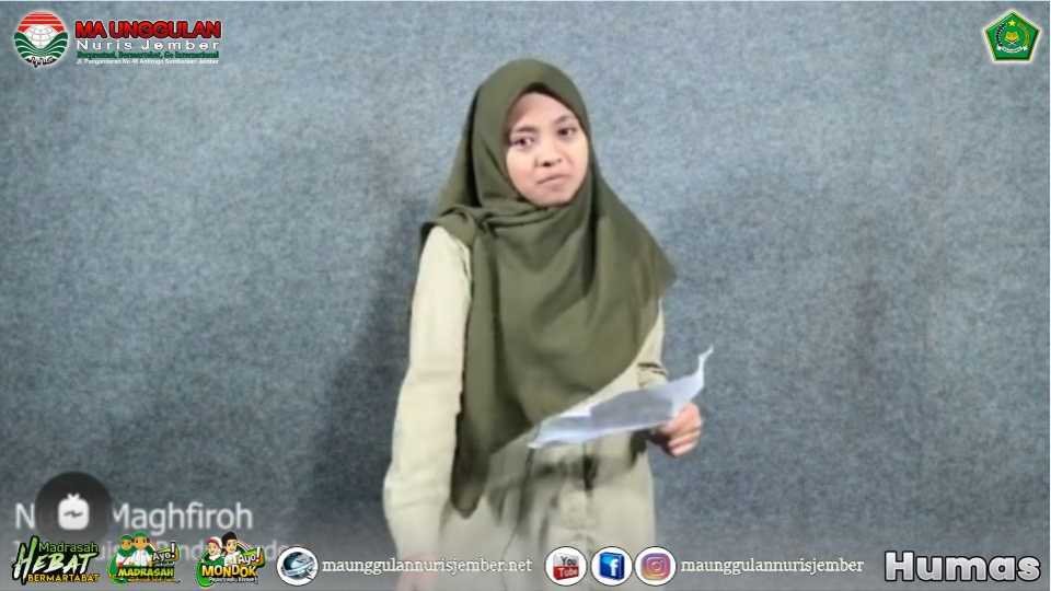 Melalui Sajak “Rindu Berdoa”, Siswi MA Unggulan Nuris Juara Nasional di Ajang Creafest Vol. 2 2021