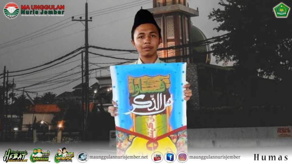 Juara 1 Kaligrafi Kontemporer di UIN Maulana Malik Ibrahim Malang, Prestasi Fantastis MA Unggulan Nuris Jember