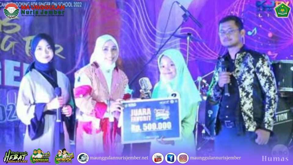 Juara Favorit dalam Ajang Campus Looking for Singer in School, Talenta MA Unggulan Nuris ini Luar Biasa