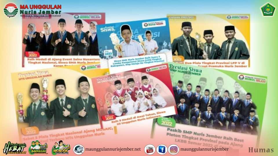 Mantul Hampir di Angka 1000! Ini Dia Capaian Prestasi Santri Nuris Tahun Ajaran 2021-2022