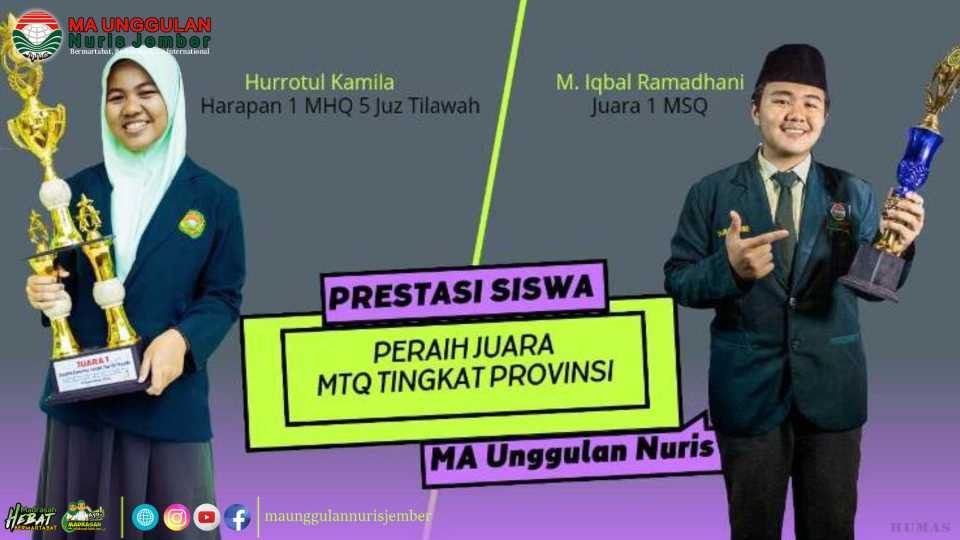 Dua Pelajar MA Unggulan Nuris Sumbang Piala MTQ Tingkat Provinsi 2023, Dapat Hadiah Umroh dari Bupati Hendy